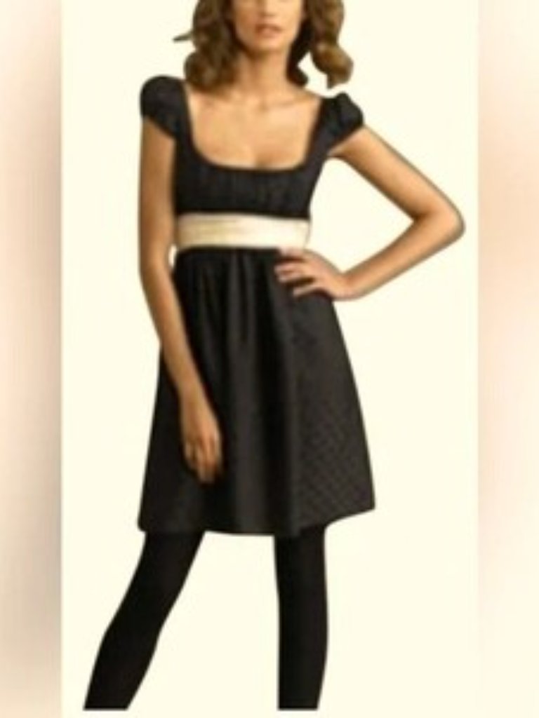 Milly 100% Silk Black Chartreuse Cummerbund Backless Cocktail Party Dress Size 8